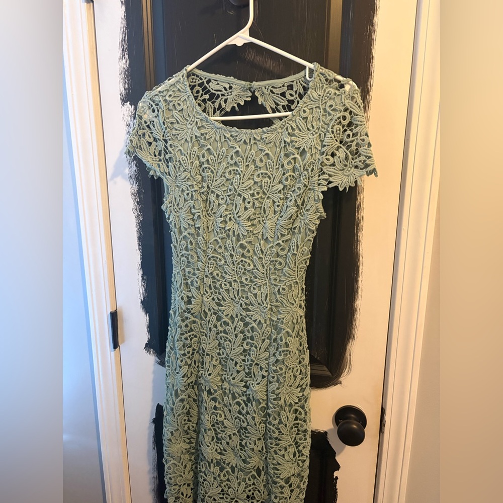 Lulu's Sage Green Lace Dress
